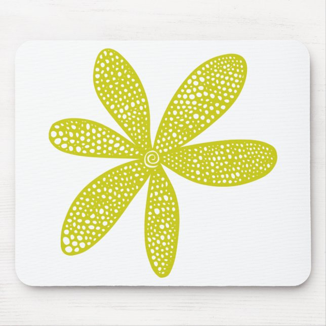 Hübsche Blume - Bananengelb Mousepad (Vorne)