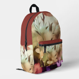Hübsche Blume Blumenbackpack Druckknopfbeutel Bedruckter Rucksack