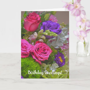 Hübsche Blume Bouquet Art Geburtstagskarte Karte