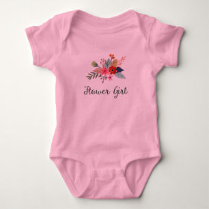 Hübsche Blume Bouquet Flower Girl Hochzeit Baby Strampler