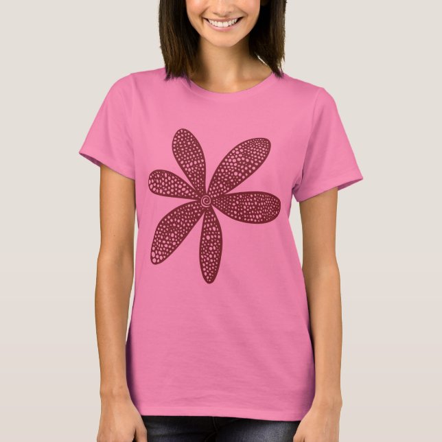 Hübsche Blume - braun T-Shirt (Vorderseite)