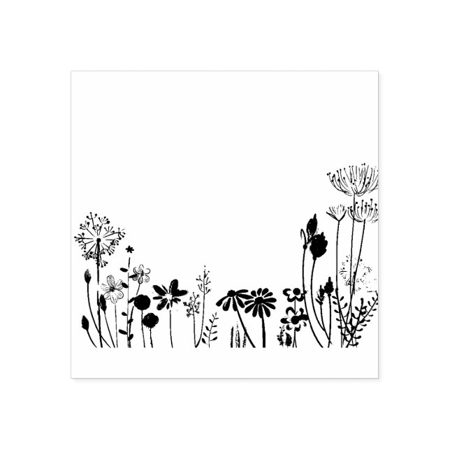 Hübsche Blume Briefmarke Gummistempel (Prägung)