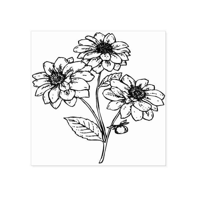 Hübsche Blume Briefmarke Gummistempel (Prägung)