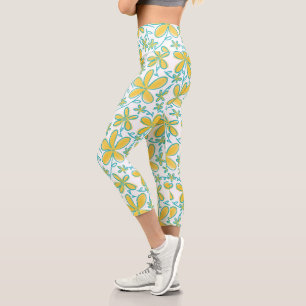 Hübsche Blume Capri Leggings
