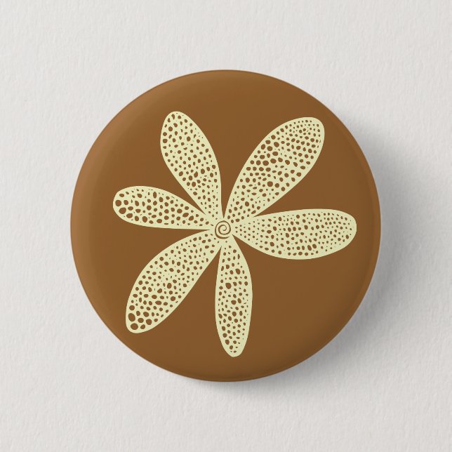 Hübsche Blume - Creme on Chocolate Button (Vorderseite)