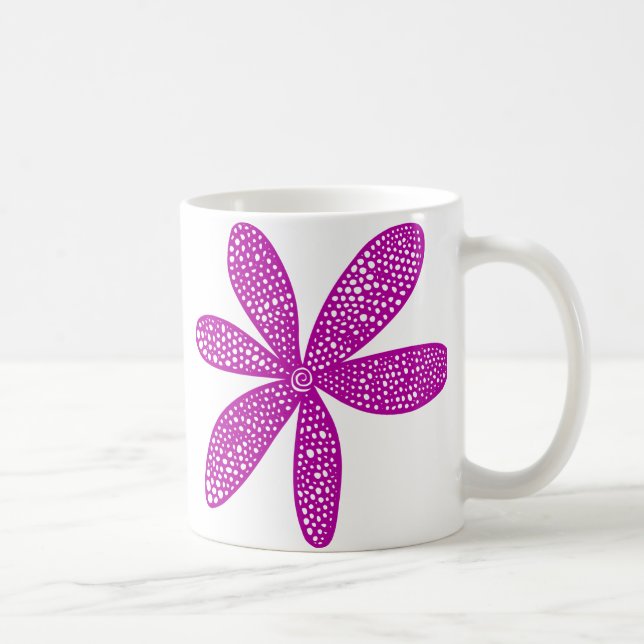 Hübsche Blume - Deep Violet Kaffeetasse (Rechts)