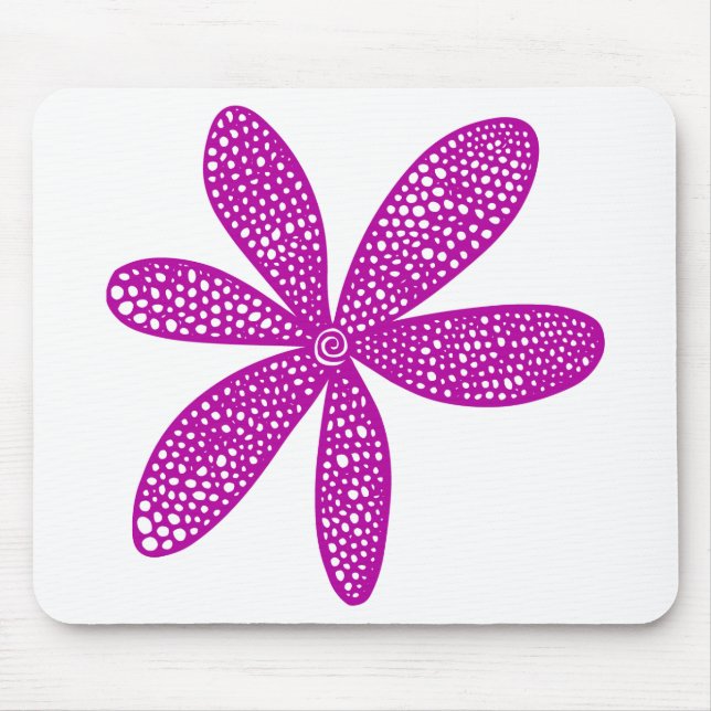 Hübsche Blume - Deep Violet Mousepad (Vorne)