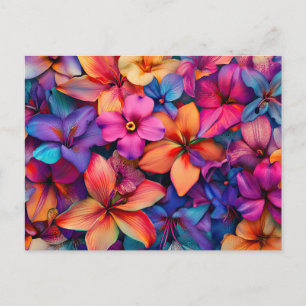 Hübsche Blume farbenfrohe Blumenmuster Schöne Auss Postkarte