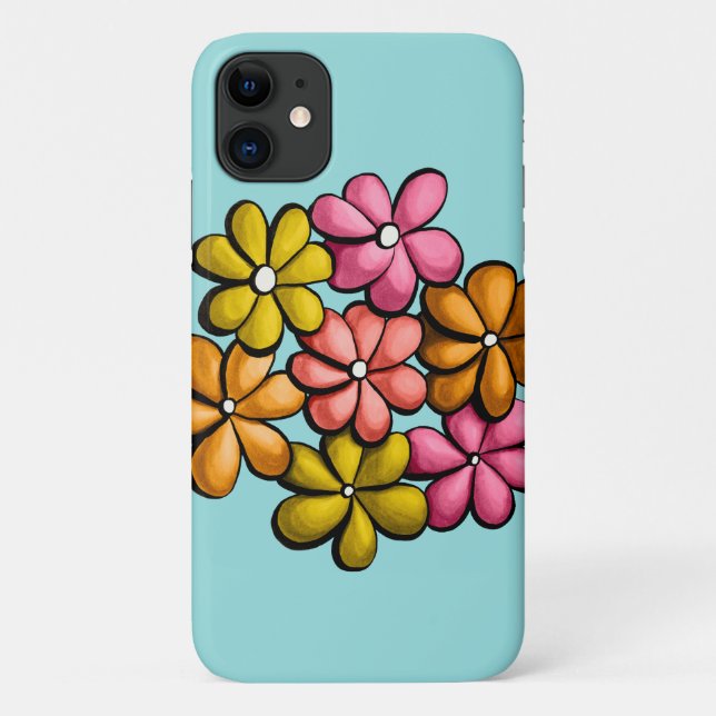Hübsche Blume farbenfrohe Girls Case-Mate iPhone Hülle (Rückseite)