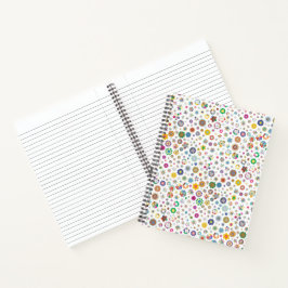 Hübsche Blume - farbiges SpiralNotebook Notizbuch