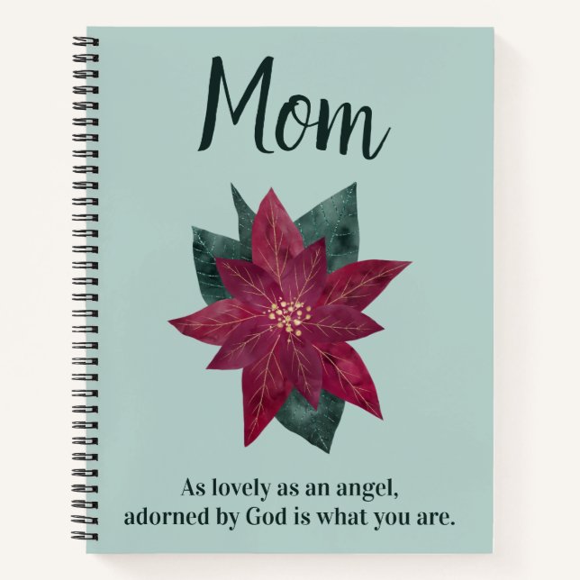 Hübsche Blume für die Mama Notizbuch (Vorderseite)