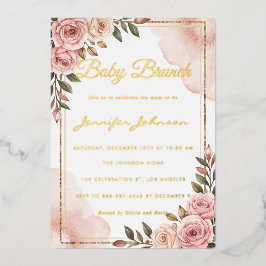 Hübsche Blume für Wasserfarben Kinderbrunch Folieneinladung