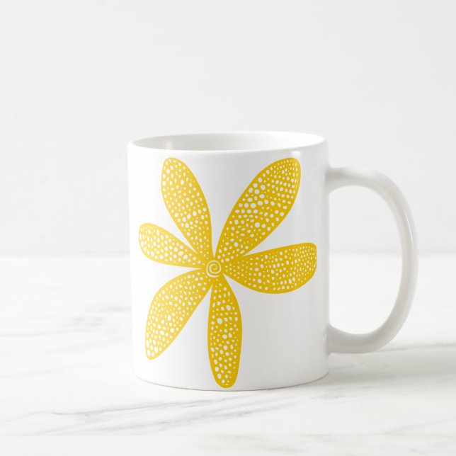 Hübsche Blume - gelb Kaffeetasse (Rechts)
