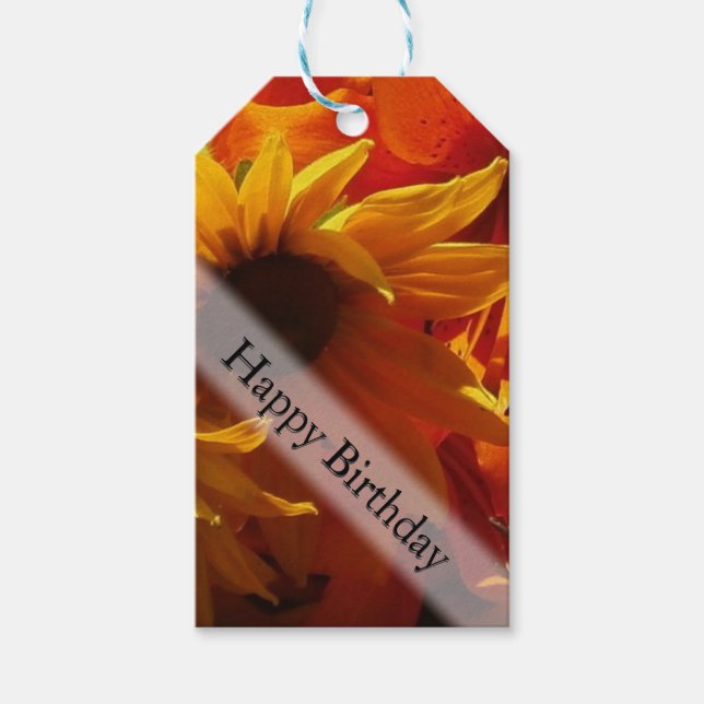 Hübsche Blume Geschenkanhänger (Vorderseite)
