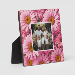 Hübsche Blume in Rosa und Blumen personalisieren d Fotoplatte