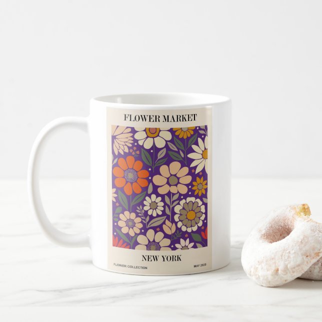 Hübsche Blume Kaffeetasse (Mit Donut)
