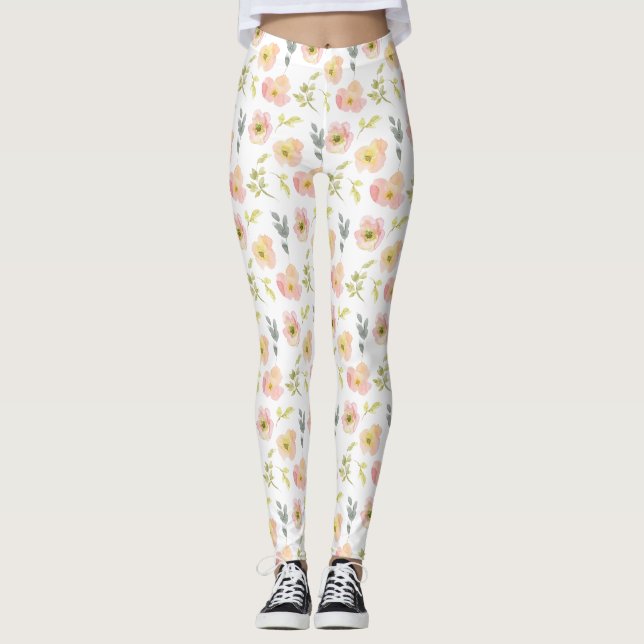 Hübsche Blume Leggings (Vorderseite)