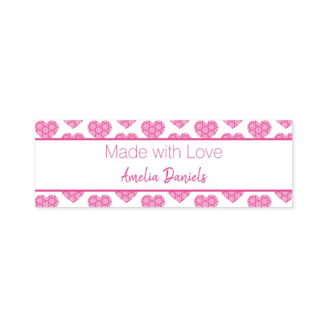 Hübsche Blume Liebe Herzstück - Gebilde mit Liebe Permastempel (Design)