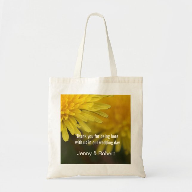 Hübsche Blume-Löwenzahn-Gastgeschenk Hochzeit Tragetasche (Vorne)