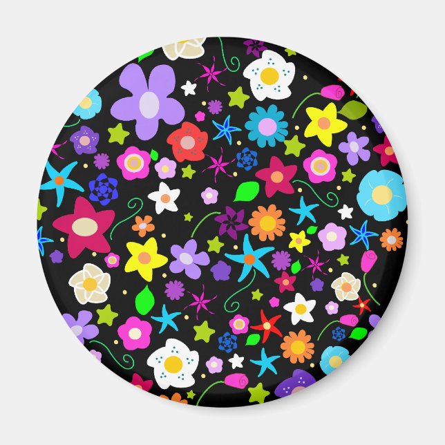 Hübsche Blume Magnet (Vorne)