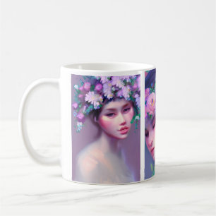 Hübsche Blume Maidens Kaffeetasse