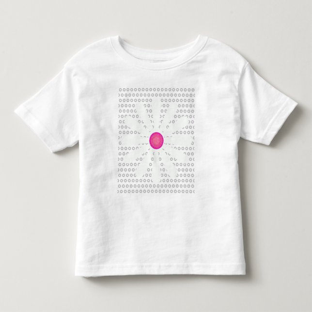 Hübsche Blume mit kreisförmigem Hintergrund Kleinkind T-shirt (Vorderseite)