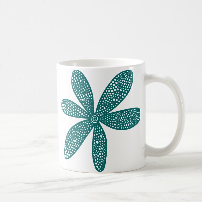 Hübsche Blume - Moss Green Kaffeetasse (Rechts)