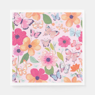 Hübsche Blume Napkin, perfekt für den Sommer Serviette