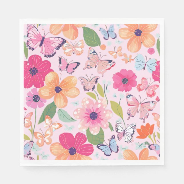 Hübsche Blume Napkin, perfekt für den Sommer Serviette (Vorderseite)