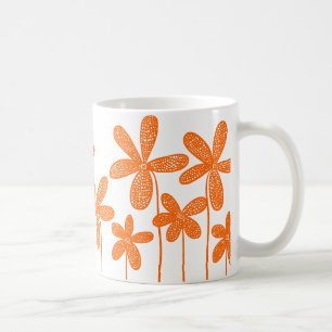 Hübsche Blume - Orange Kaffeetasse