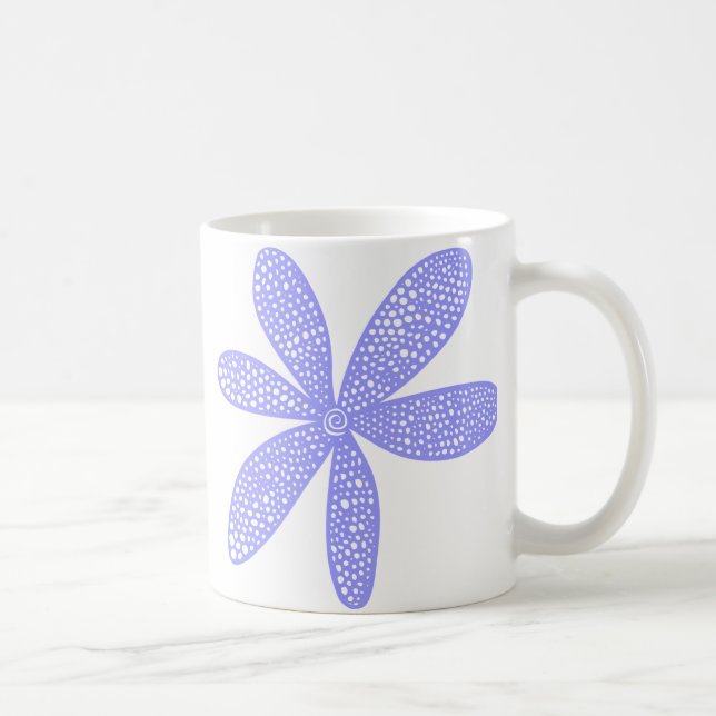 Hübsche Blume - Pastellblau Kaffeetasse (Rechts)