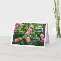 Hübsche Blume Personalisiert Happy Birthday Card