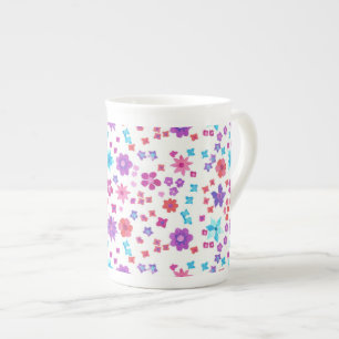 Hübsche Blume-Power Knochen-China-Tasse Prozellantasse
