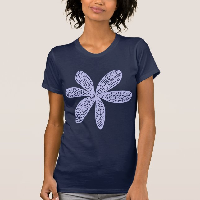 Hübsche Blume - Pulver blau T-Shirt (Vorderseite)
