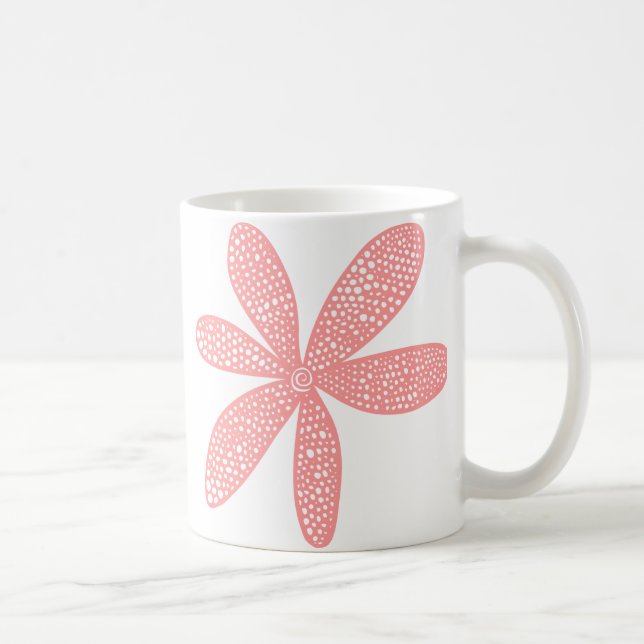 Hübsche Blume - Sanftes Rosa Kaffeetasse (Rechts)
