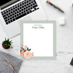 Hübsche Blume, Seite vom Schreibtisch aus Personal Notizblock<br><div class="desc">Dieses hübsche Notizblock verfügt über moderne mehrfarbige Blume und Ihre Personalisierung. Fügen Sie den Text mithilfe des Vorlagenformulars hinzu.</div>