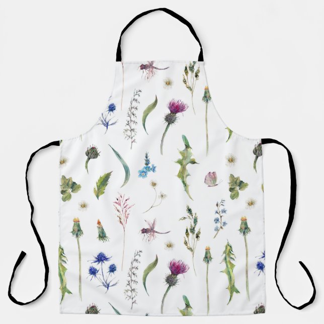 Hübsche Blume Verdunkelung des Dragonfly-Designs Schürze (Vorderseite)