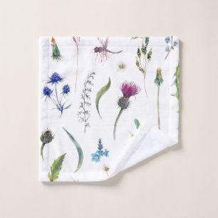 Hübsche Blume Verdunkelung des Dragonfly-Designs Waschlappen