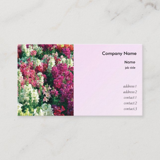 hübsche Blume Visitenkarte (Vorderseite)