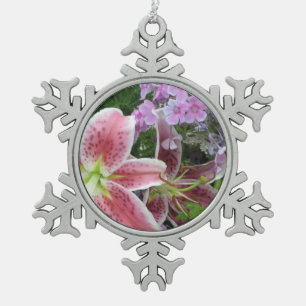 Hübsche Blume Zinnschmuck Schneeflocken Zinn-Ornament