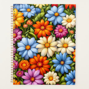 Hübsche Blumen, hell gefärbt, Planer