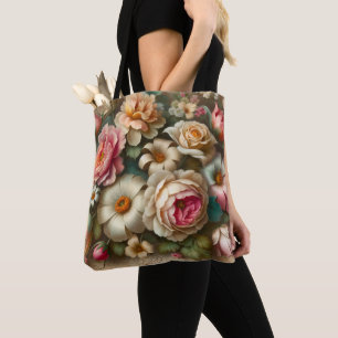 Hübsche Blumendarstellung Abend Garten Rose Tasche