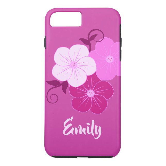 Hübsche Blumendarstellung Case-Mate iPhone Hülle (Rückseite)