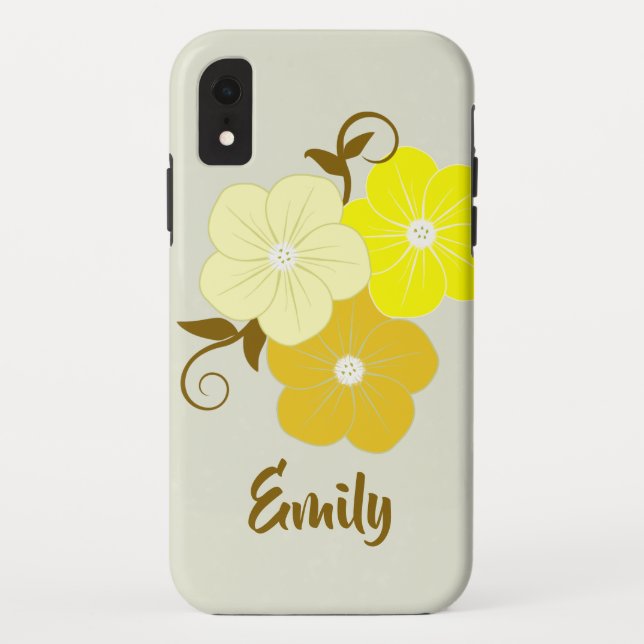 Hübsche Blumendarstellung Case-Mate iPhone Hülle (Rückseite)