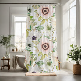 Hübsche Blumendekoration auffallend Duschvorhang