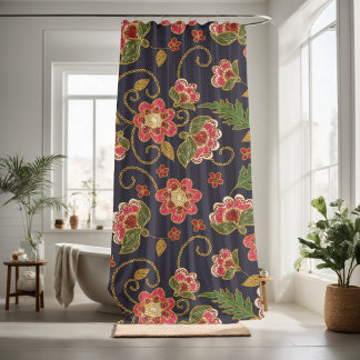 Hübsche Blumendekoration auffallend Duschvorhang
