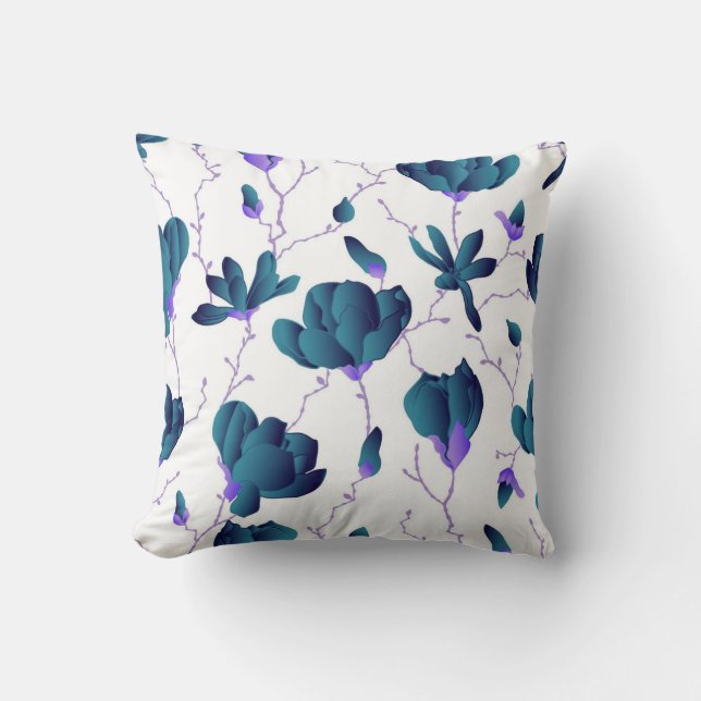 Hübsche Blumendekoration auffallend Kissen (Vorderseite)