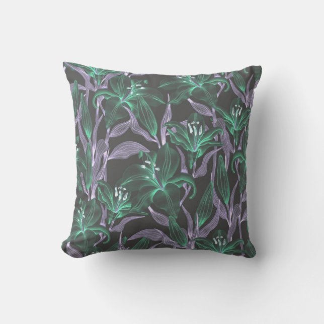 Hübsche Blumendekoration auffallend Kissen (Vorderseite)