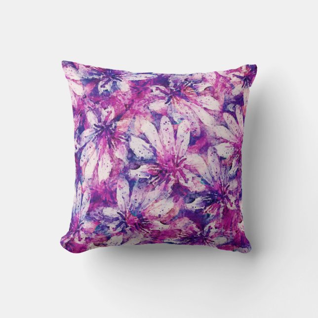 Hübsche Blumendekoration auffallend Kissen (Vorderseite)