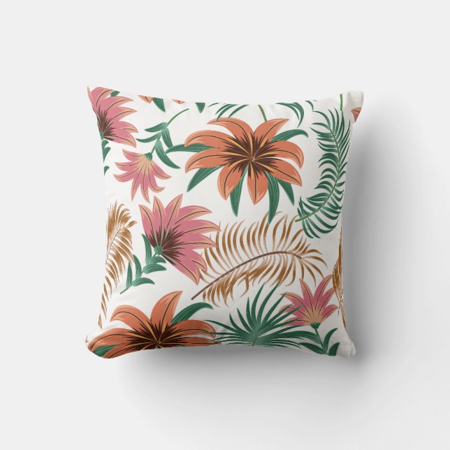 Hübsche Blumendekoration auffallend Kissen (Vorderseite)